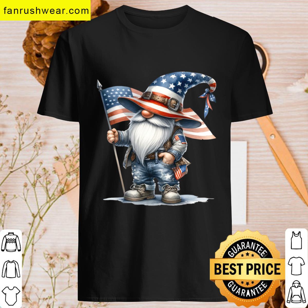 Patriotic Gnome Oversized T-shirt