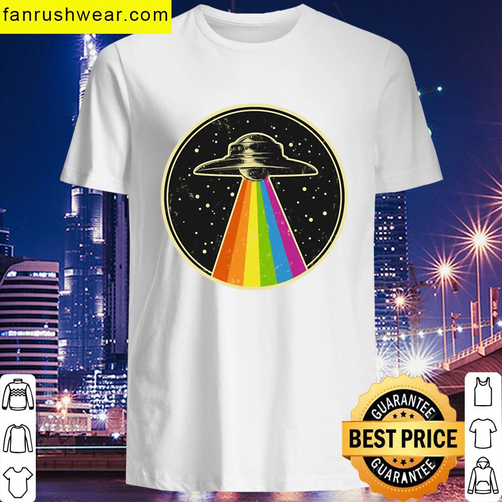 Queer Ufo – Rainbow Ufo Alien Abduction Queer Lgbt Gay Pride T-shirt
