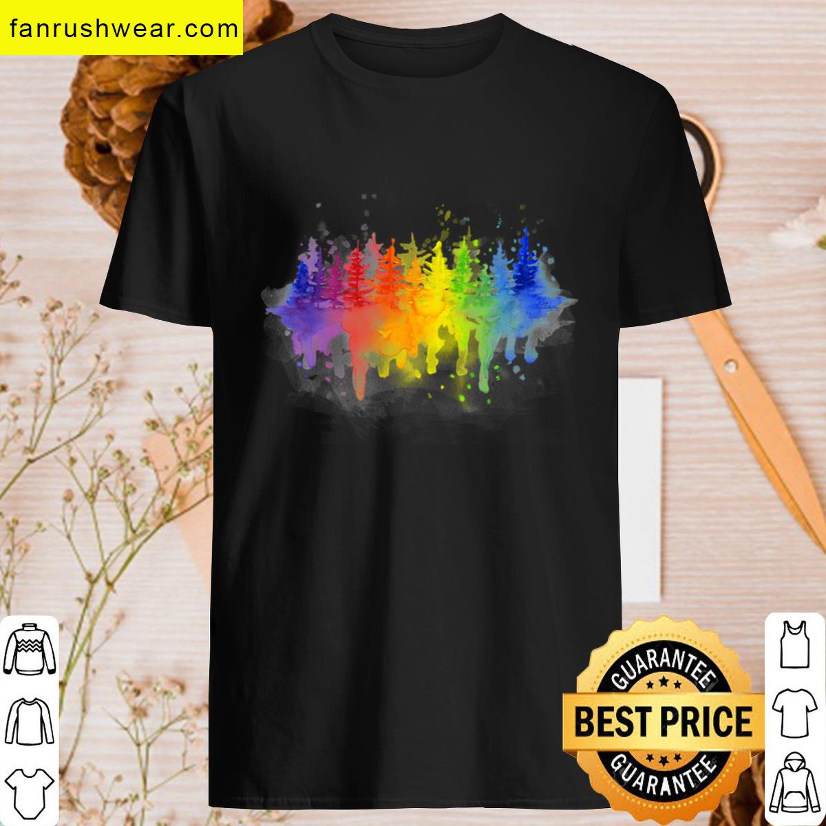 Rainbow Forest Watercolor T-shirt