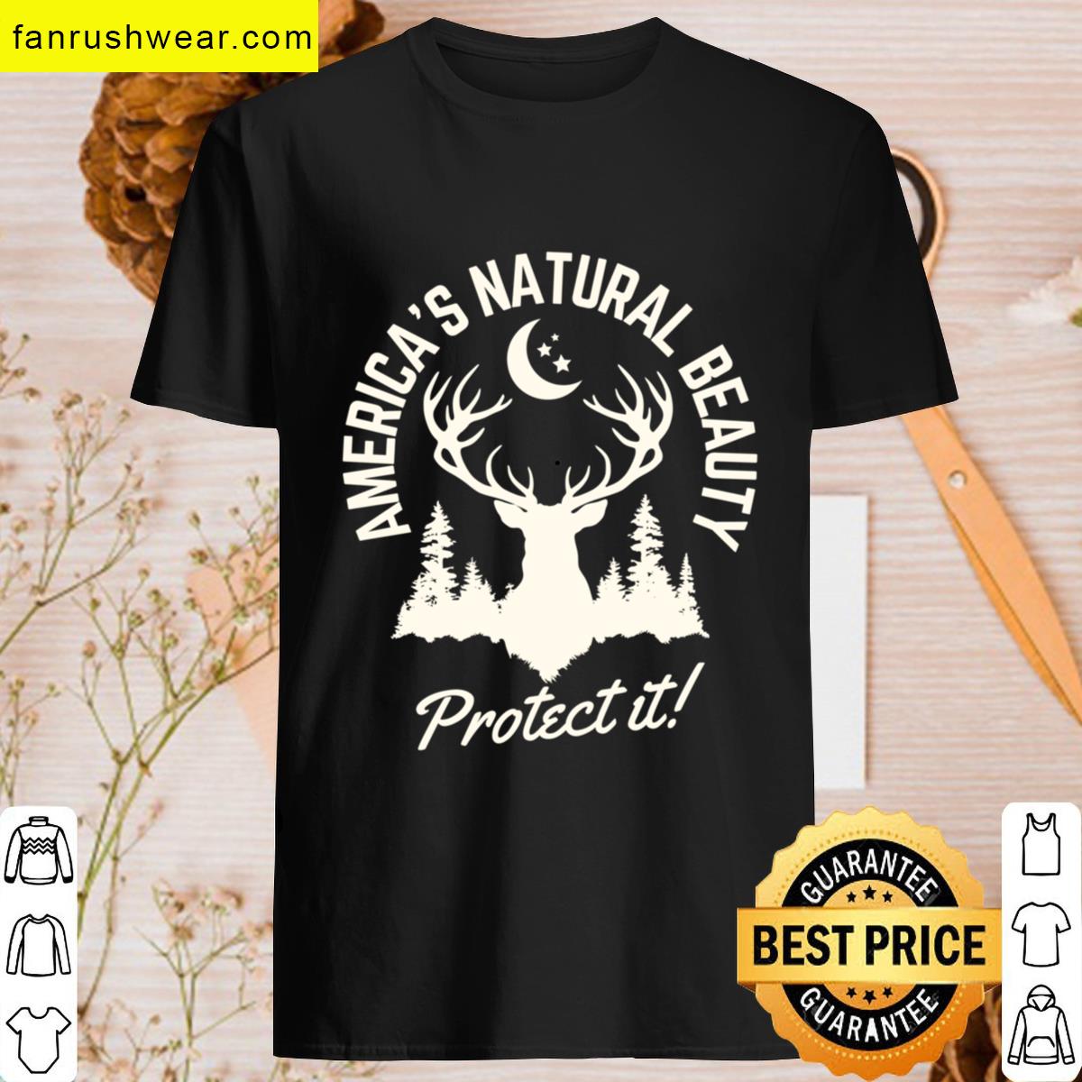 Retro-style Americas Natural Beauty Protect It T-shirt