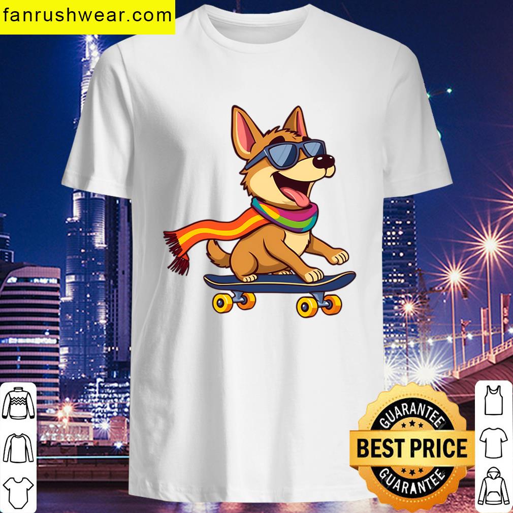 Skater Dog Pride Ride Oversized T-shirt