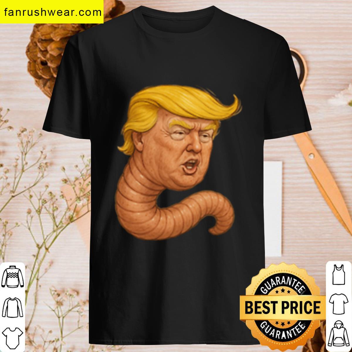 Sketched Angry Trump Worm Sticker – Orange Cheeto Oversized T-shirt