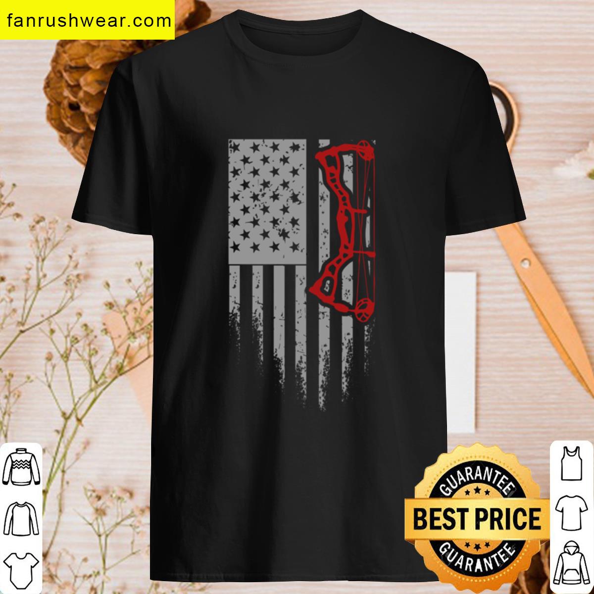 Us Flag With Archery Bow T-shirt
